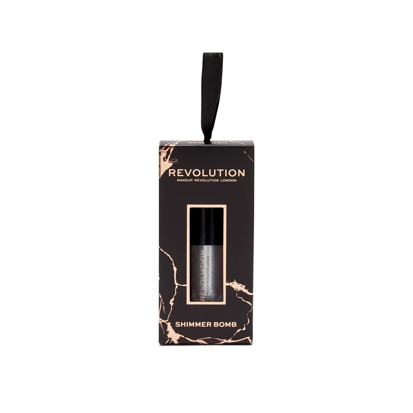 Makeup Revolution, Shimmer Bomb Lipgloss, Hanging Charm – Light Beam, Silver