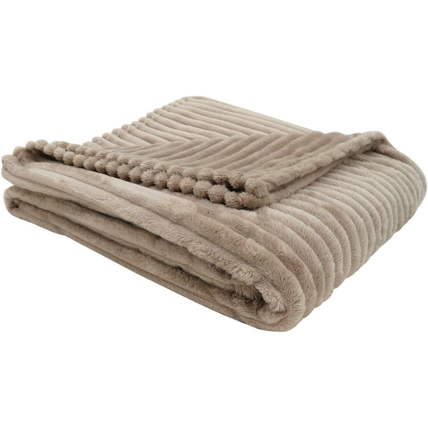 Monarch Specialties I 9602 Throw, 60" x 50", Beige - Brandat Outlet