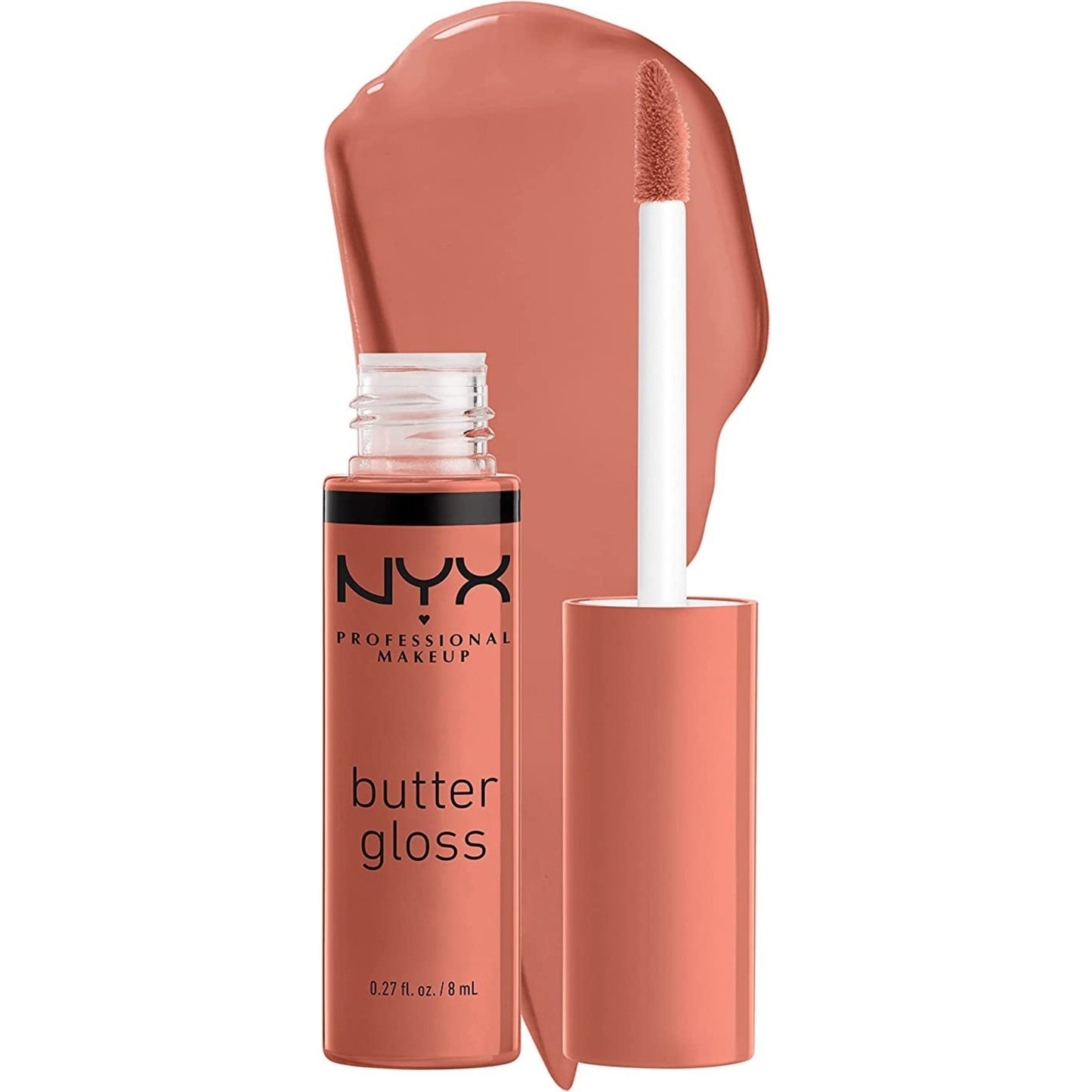 NYX PROFESSIONAL MAKEUP Butter Gloss Brown Sugar, Non-Sticky Lip Gloss - Sugar High (Peachy Light Nude)