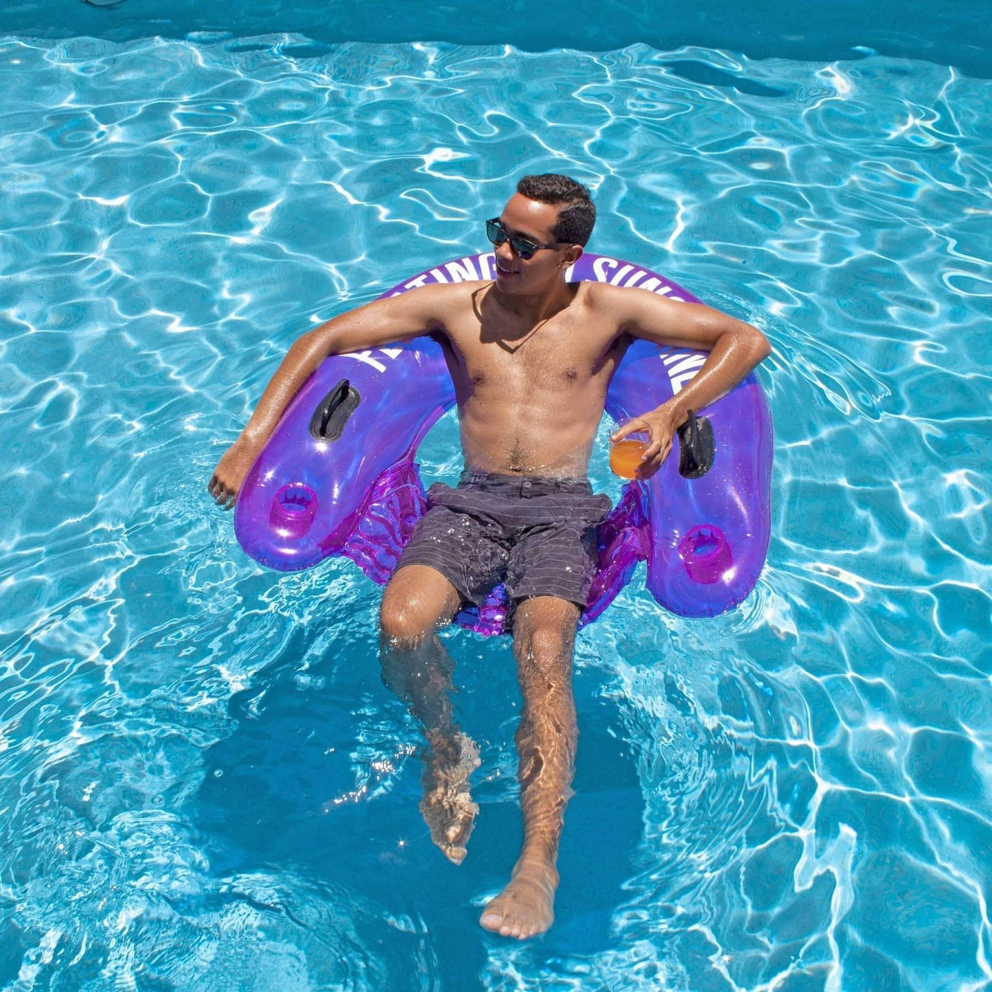 PoolCandy Sweet Shop Grape Soda"Floating On Sunshine" Jumbo Sun Chair - Brandat Outlet