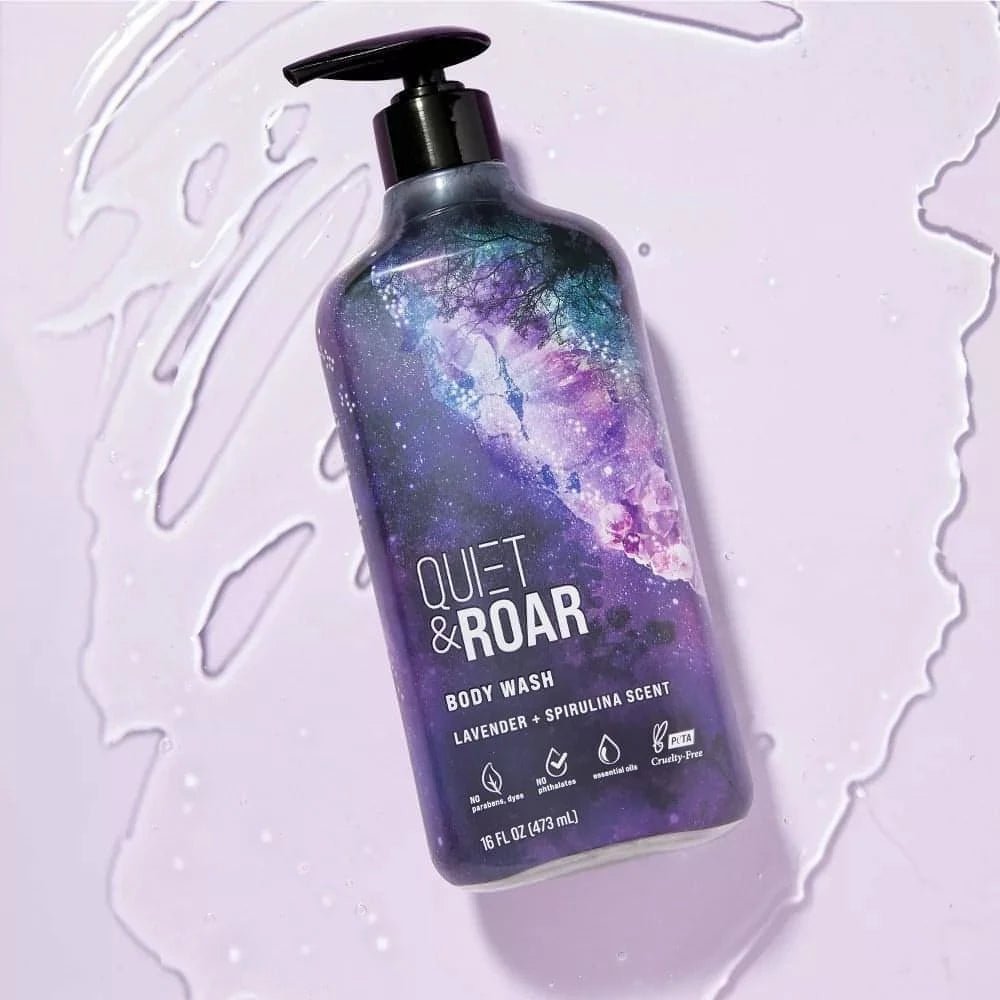 Quiet & Roar Lavender & Spirulina Body Wash made with Essential Oils (473 mL)
