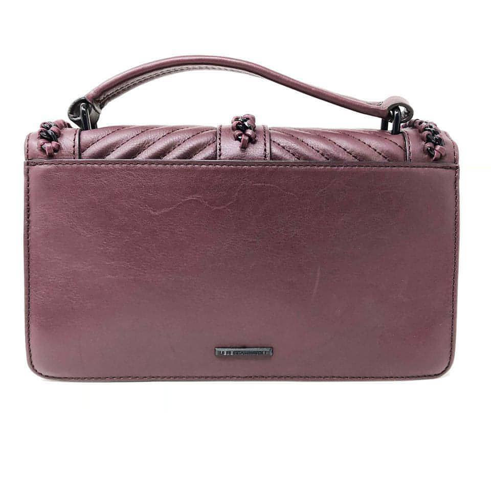 Rebecca Minkoff-Rebecca Minkoff Love Chain Dark Cherry Leather Ladies Crossbody Purse - Brandat Outlet