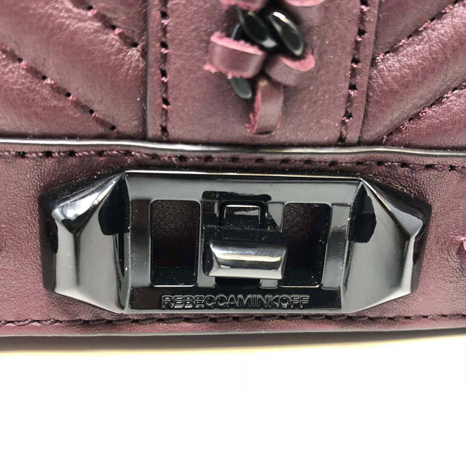 Rebecca Minkoff-Rebecca Minkoff Love Chain Dark Cherry Leather Ladies Crossbody Purse - Brandat Outlet