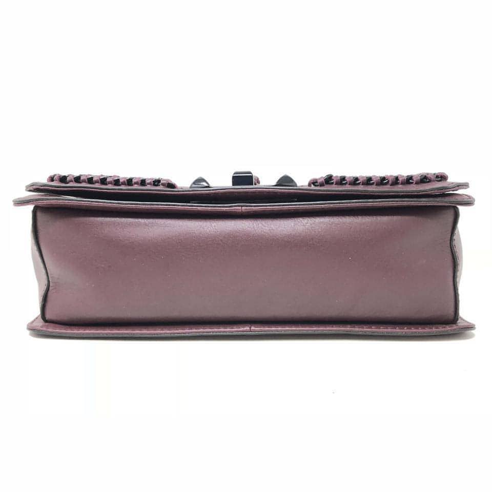 Rebecca Minkoff-Rebecca Minkoff Love Chain Dark Cherry Leather Ladies Crossbody Purse - Brandat Outlet