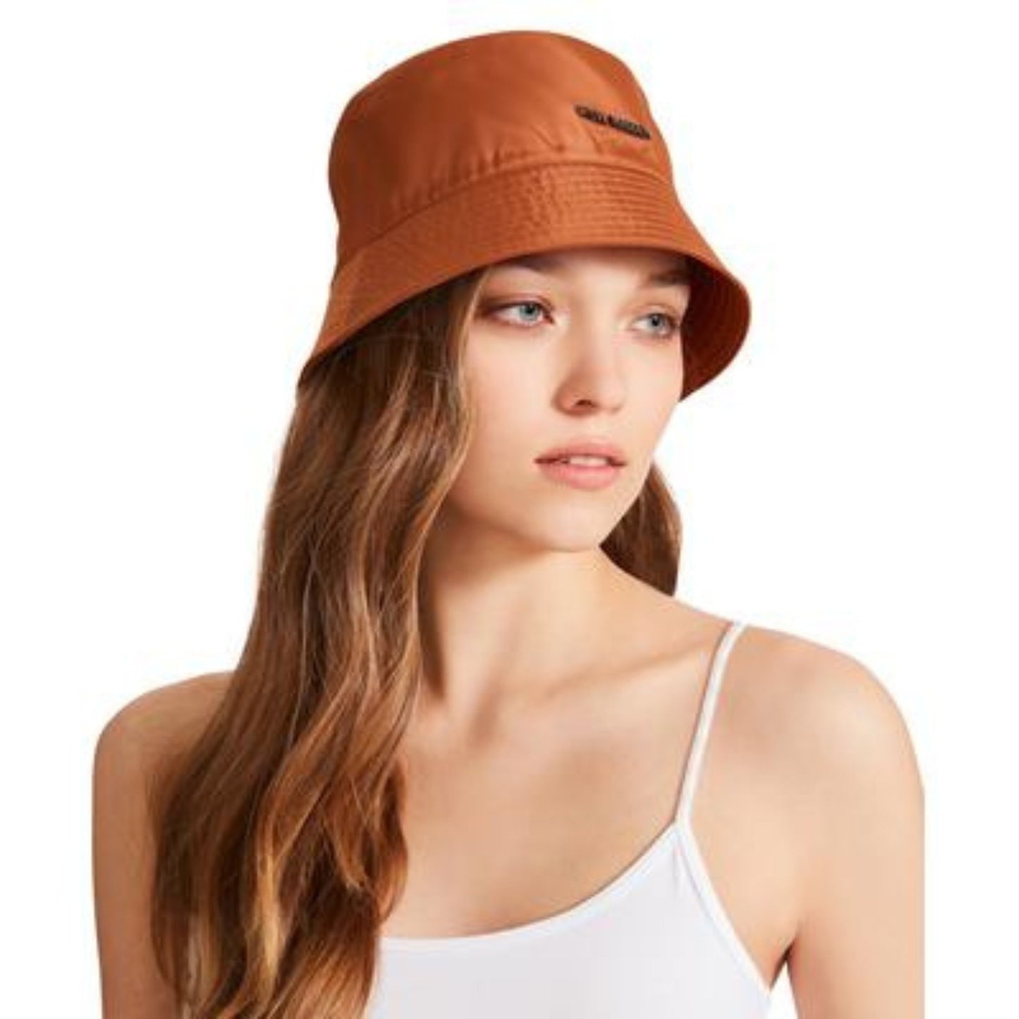 Steve Madden Satin-Lined Bucket Hat tan