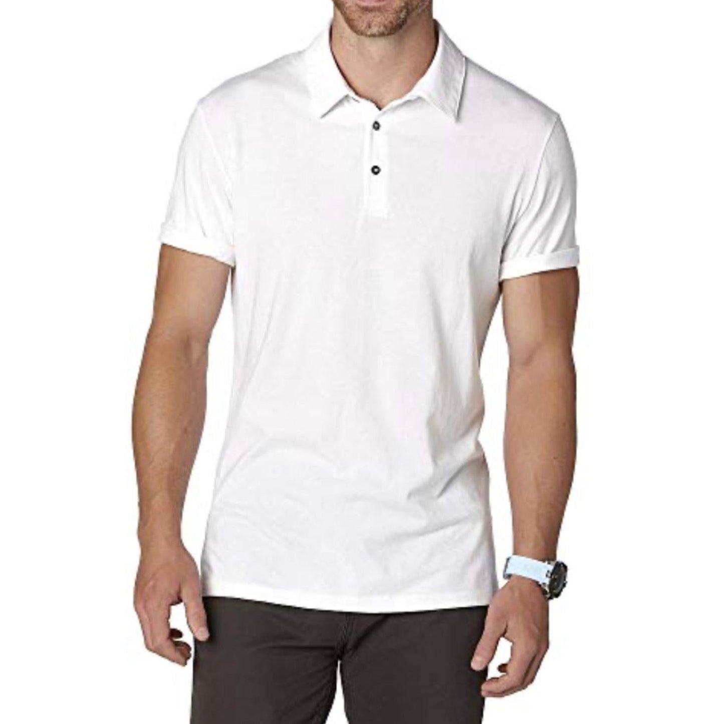 Structure Men's Slim Fit Polo Shirt white