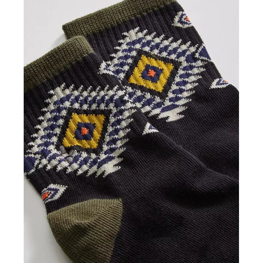 Sun + Stone Men's Half-Calf Diamond Pattern Socks