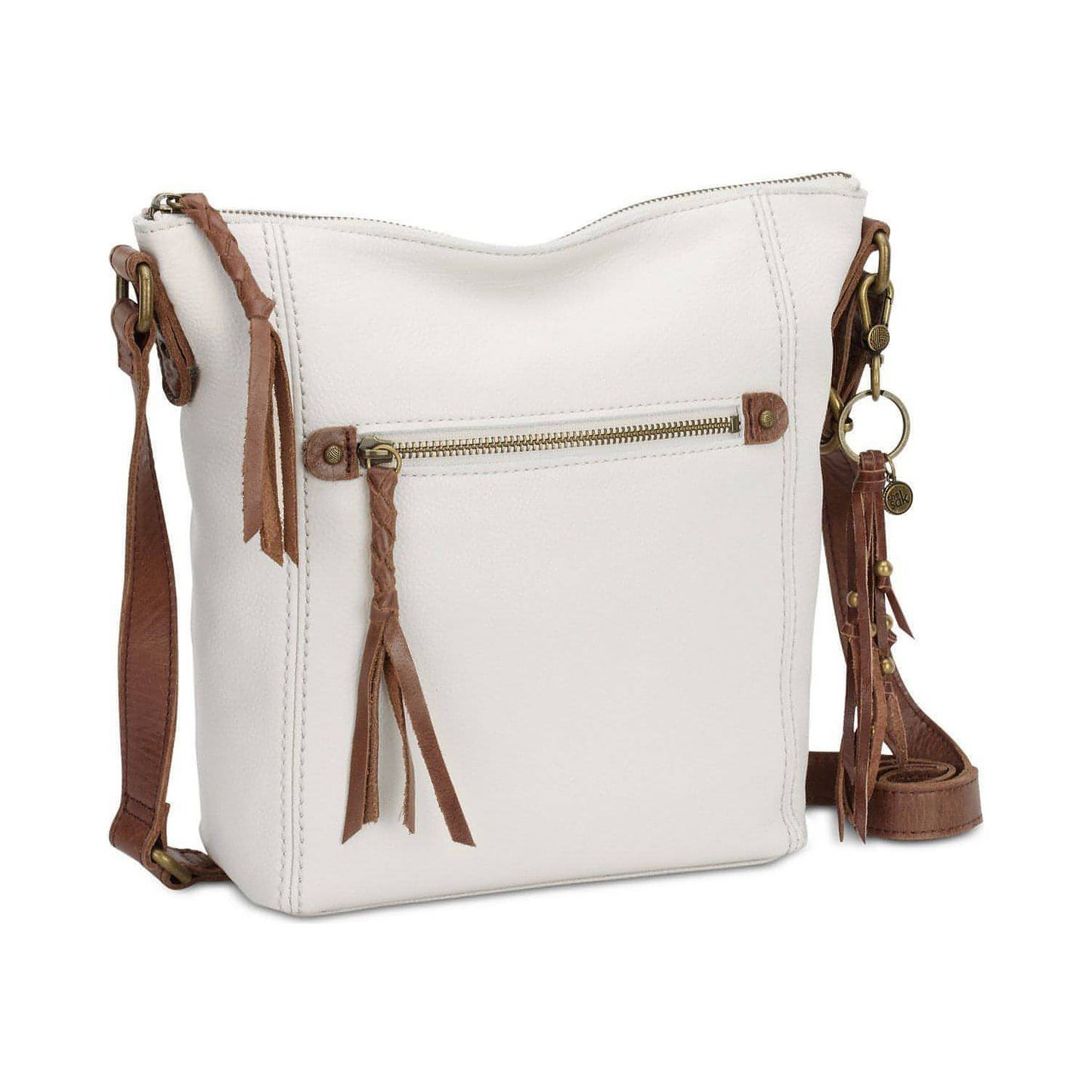 The Sak Ashland Leather Crossbody (Stone/Gold) - Brandat Outlet, Women's Handbags Outlet ,Handbags Online Outlet | Brands Outlet | Brandat Outlet | Designer Handbags Online |