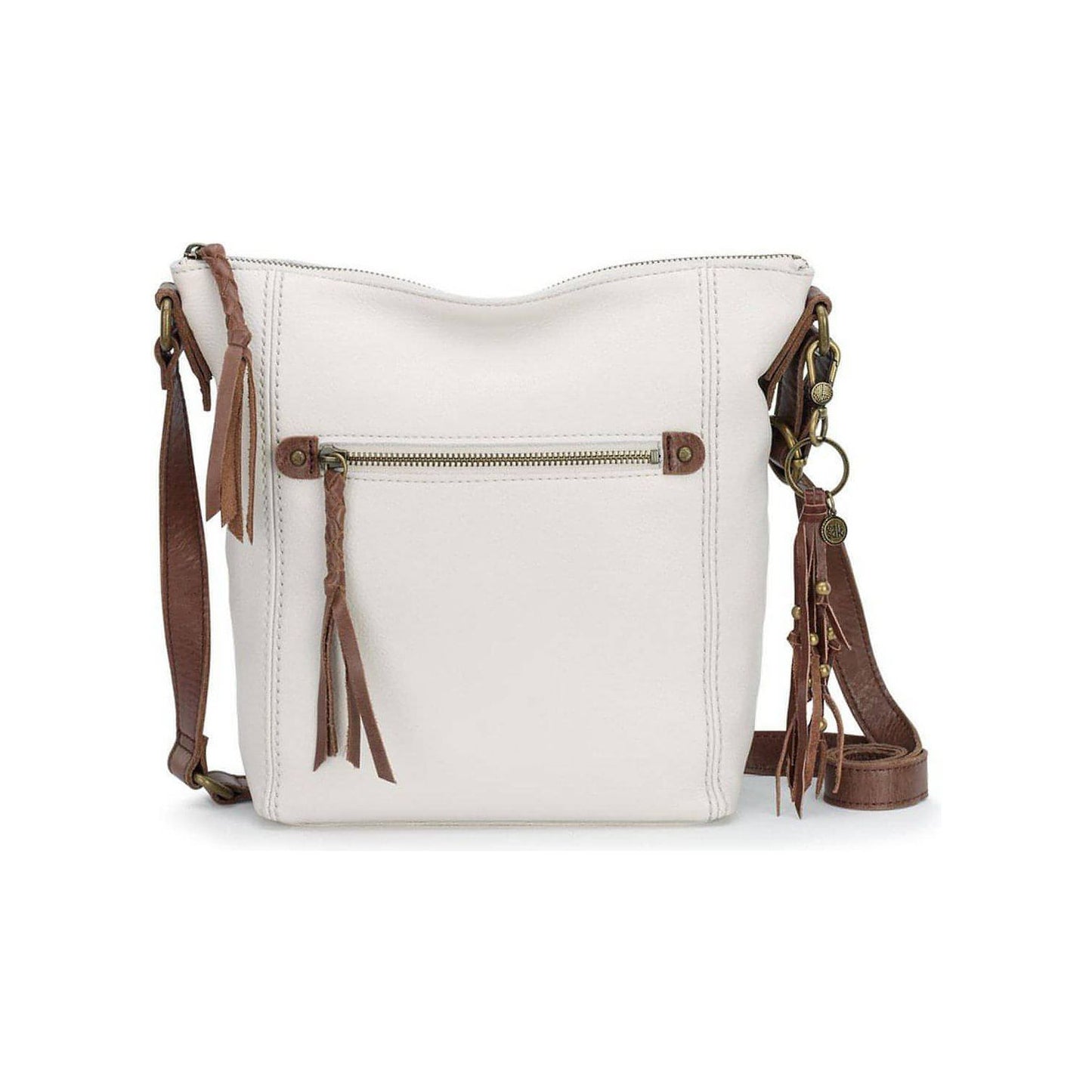 The Sak Ashland Leather Crossbody (Stone/Gold) - Brandat Outlet, Women's Handbags Outlet ,Handbags Online Outlet | Brands Outlet | Brandat Outlet | Designer Handbags Online |