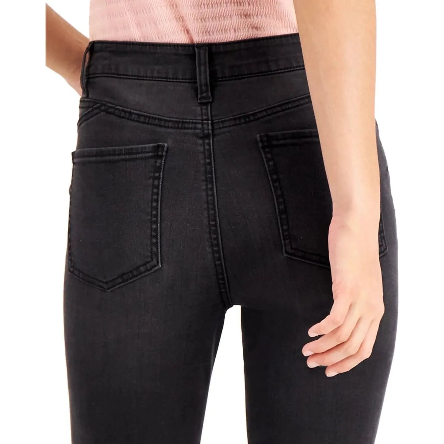 Tinseltown High Rise Skinny Jeans, Black - Brandat Outlet