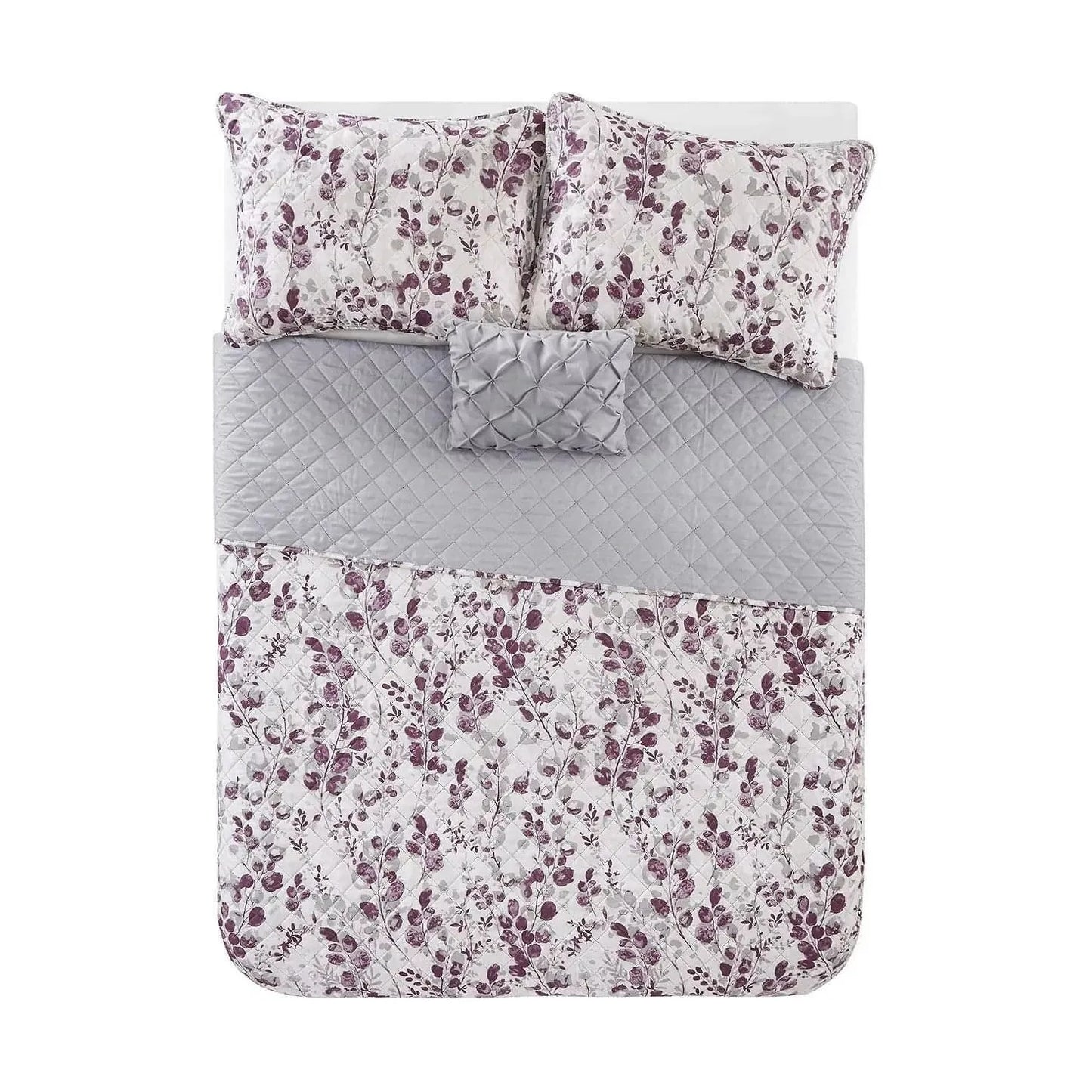 VCNY Home Wisteria 4pc Quilt Set Full/Queen, Purple - Brandat Outlet