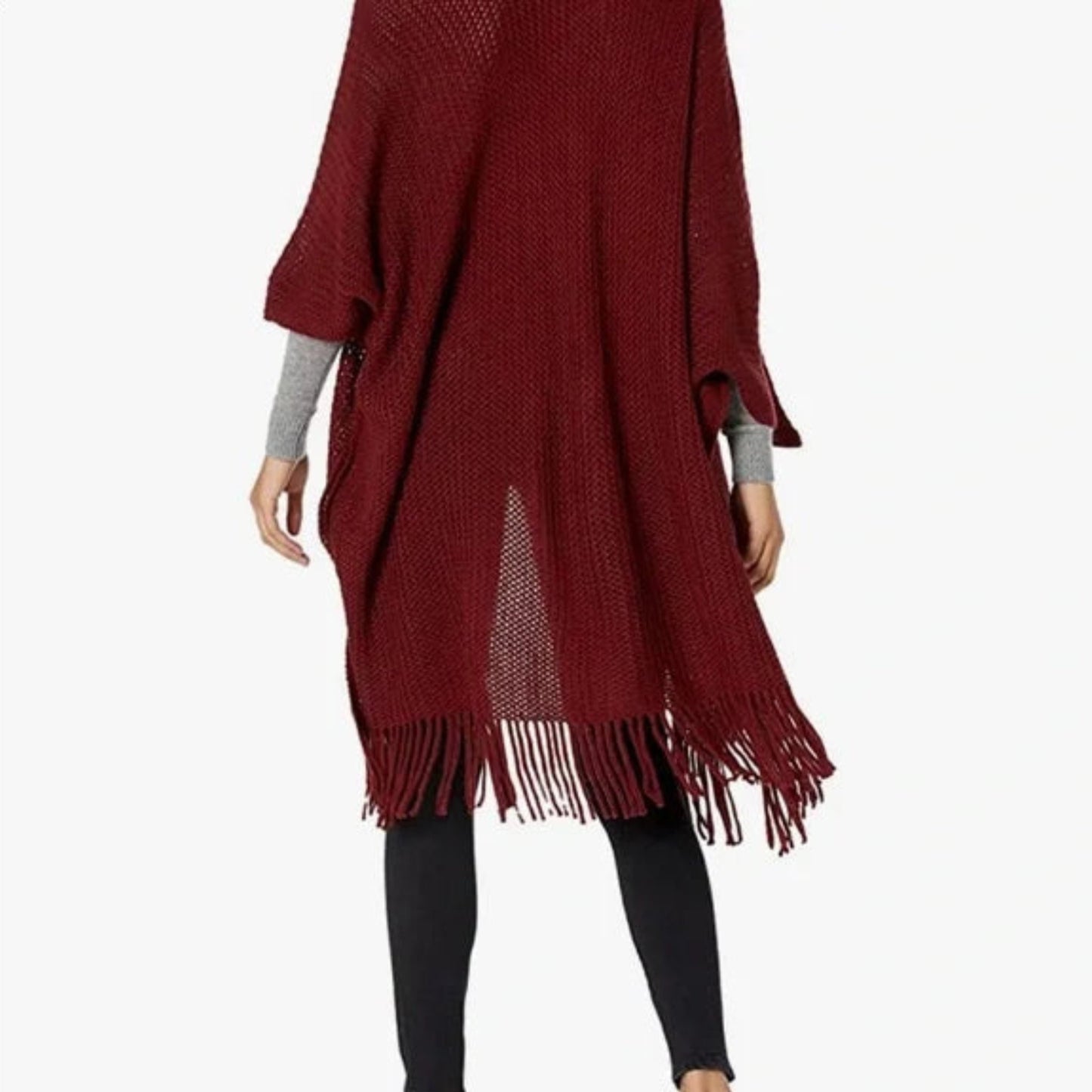 Steve Madden-Womens Steve Madden Open Weave Knit Ruana - Brandat Outlet