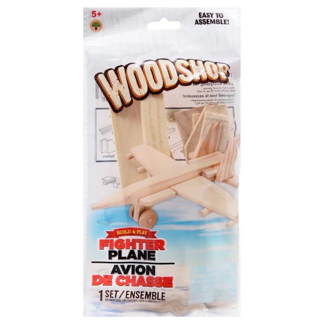 Woodshop-Woodshop Build and Play Project Kits (Fighter Plane) - Brandat Outlet