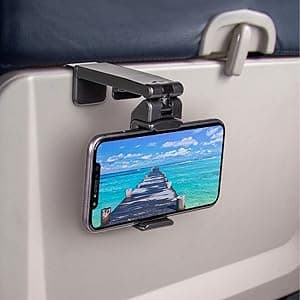 Universal Airplane in Flight Phone Mount. Handsfree Phone Holder for Desk with Multi-Directional Dual 360 Degree Rotation. Pocket Size Travel Essential Accessory for Flying. US Patented and Protected. - Amazon.ae Price Tracker