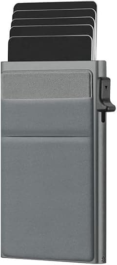 COOLive Slim Wallet for Men - Minimalist Mens Wallet Pop up Card Holder with RFID Blocking and Money Pocket Wallets Stealth Wallet Gifts for Men Dad Husband Boyfriend Grey - Amazon.ae Price Tracker
