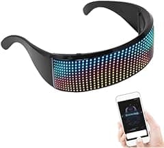 LED Light Up Glasses, Bluetooth Full Color Luminous Glasses for Parties,Display Customized Flashing Messages and Animations DIY and Text Via App Control, Cool Glasses for Cosplay - Amazon.ae Price Tracker