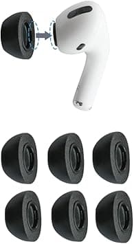 Comply Foam Apple AirPods Pro 2.0 Earbud Tips. Comfortable. Clicks On. Stays Put. Noise Canceling. Fits in Charging Case (Large, 3 Pairs), Wireless - Amazon.ae Price Tracker
