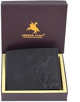 LONDON ALLEY Elk Vintage Black Men's Leather Wallet. - Amazon.ae Price Tracker