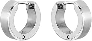 BOSS Jewelry Men's ODELL Collection Hoop Earrings in Stainless Steel - Available in silver or gold version - Amazon.ae Price Tracker