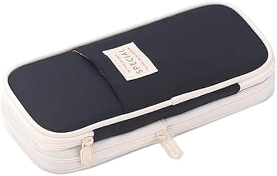 Arnuixty Large Colorful Pencil Case, Pen Pouch with Zipper, Large Capacity Organizer Bag for Office and Travel, Dark black - Amazon.ae Price Tracker