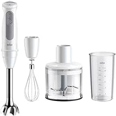Braun MultiQuick 5 Hand Blender 1000W with Beaker, 500ml Chopper, Whisk, PowerBell VPlus, 21 Speeds, SplashControl for Chopping, Masala Grinding, Chutney, Puree, Smoothie, Soup, Shake MQ50236M - Amazon.ae Price Tracker