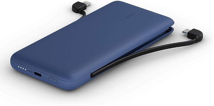 Belkin BOOSTCHARGE Plus 10K Portable Charger Power Bank (10,000 mAh with Integrated Lightning (MFI) and Integrated USB-C Cables and Additional USB-C Charging Port) - Blue - Amazon.ae Price Tracker