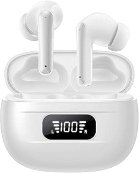 Earbuds Headphones Wireless, Earphones with HiFi Stereo Deep Bass, Bluetooth 5.3 Earphones with 6 ENC Noise Cancelling Mic, Dual LED Display, 50H Playtime, IPX8 Waterproof - Amazon.ae Price Tracker