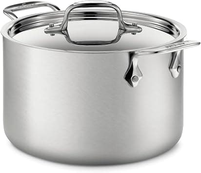 All-Clad BD552043 Stainless Steel D5 Brushed 5-Ply Bonded Dishwasher Safe Soup Pot with Lid, 4-Quart, Silver 4-Quart Silver 8701004138 - Amazon.ae Price Tracker