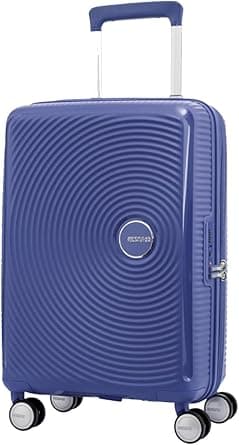 American Tourister Curio (Soundbox) Suitcase, Cabin Size 55 cm / 20 inch, 4 Spinner Wheels, Hard Top, Polypropylene, Ultramarine|DuoSaf™ Zipper|TSA 008-3 Years International Warranty - Amazon.ae Price Tracker