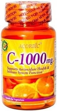 Acorbic Vitamin C-1000mg | Immune Support & Antioxidant Supplement | Boosts Collagen, Protects Cells, Supports Skin Health | 30 Tablets | Vegetarian - Amazon.ae Price Tracker