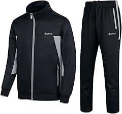 Men's Casual Athletic Tracksuit Long Sleeve Sweatsuit Set Full Zip Running Jacket and Pants 2 Piece Outfits - Amazon.ae Price Tracker