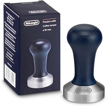 De'Longhi Coffee Tamper - Calibrated Stainless Steel Base with Natural Wood Handle, 51mm Diameter, Ergonomic Grip, Perfect Pressure for Espresso, Suitable for Pump Espresso Machines, Blue DLSC058 - Amazon.ae Price Tracker