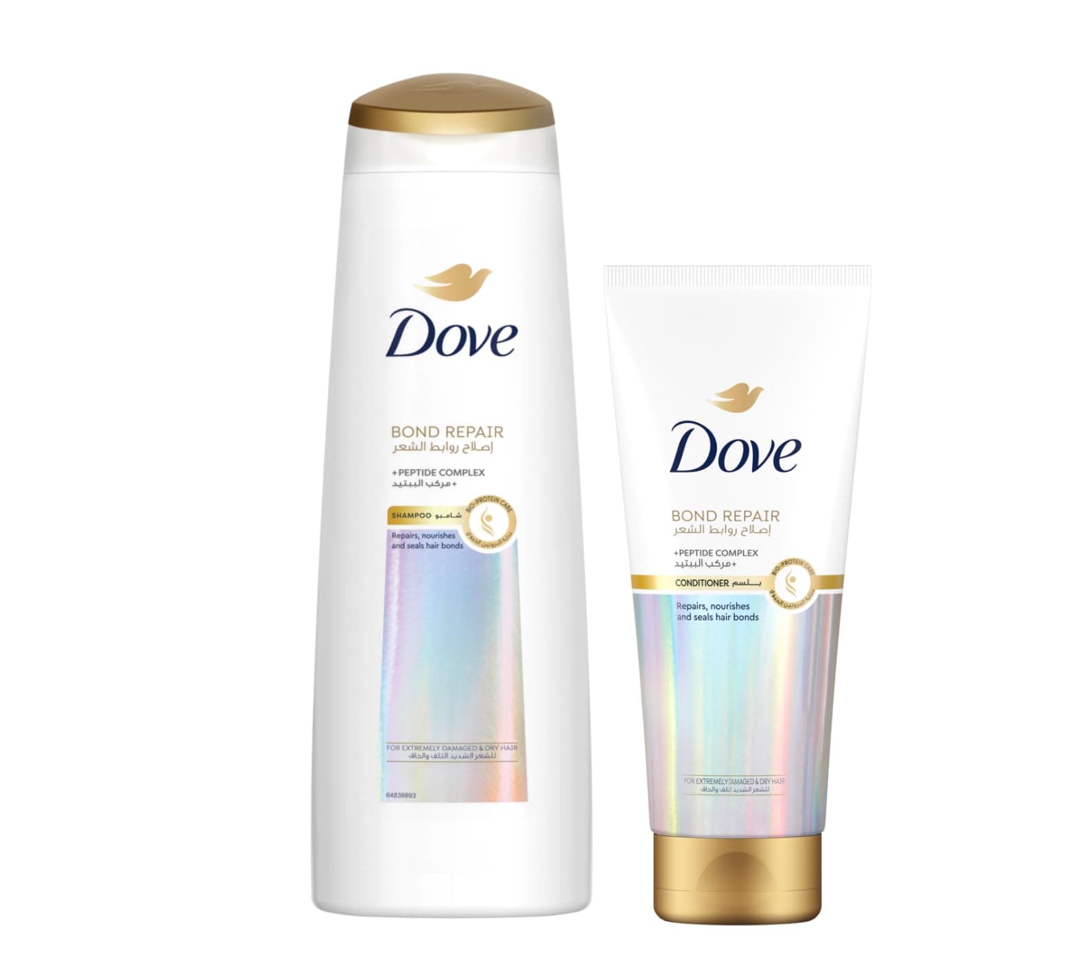 Dove Bond Repair Shampoo for women, for healthy, vital, smooth hair, Bio Protein Care, 350ml + Dove Bond Repair Conditioner, Bio Protein Care,180 ml - Amazon.ae Price Tracker