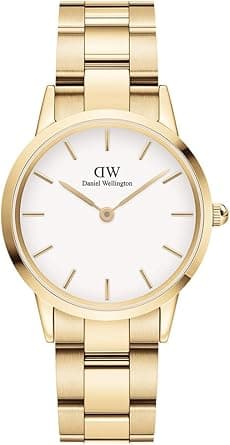 Daniel Wellington Unisex_Adult Analog Quartz Watch Iconic-Link-Amber-nconf - Amazon.ae Price Tracker