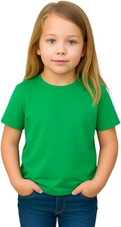 Kids Round Neck Girls T Shirt 170 GSM Pure Cotton Basic Colors - Amazon.ae Price Tracker