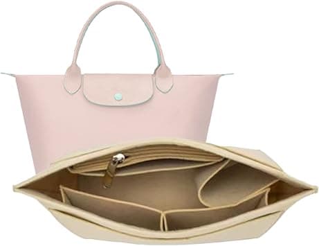 D.DUO Purse Organizer, Multi-Pocket Felt Handbag Organizer, Folding Tote Bag organizer insert for Insert Wallet Organizer for Longchamp (Beige, Medium) - Amazon.ae Price Tracker
