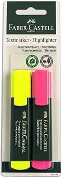 Faber-Castell Textliner Highlighter 2-Piece Set, Yellow/Pink - Amazon.ae Price Tracker