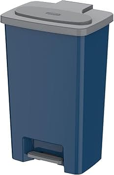 Cosmoplast Step-On Waste Bin With Pedal, Pearl Blue, 44 Liters, IFHHLA340PB - Amazon.ae Price Tracker