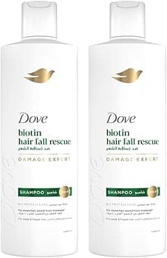 DOVE Shampoo, Hair Fall Rescue, 10x more hair saved from breakage*, 2 x 400ml - Amazon.ae Price Tracker