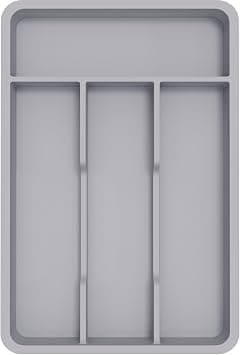 Lifewit Cutlery Drawer Organiser for Kitchen Drawers, 19.8 x 31.5 cm, Storage for Tableware, Storage Tray for Spoons/Forks/Knives/Tableware, 4 Compartments, Grey - Amazon.ae Price Tracker