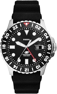 Fossil Men's Watch Blue Gmt, Three Hand Date Movement, Stainless Steel with a 46mm Case Size and Silicone Strap - Amazon.ae Price Tracker