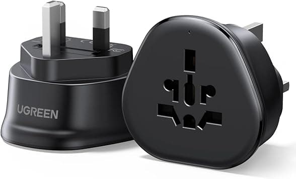 UGREEN World to UAE/Dubai/UK/KSA/EU/Germany Plug Converter, 3-Pin Travel Adapter Plug, Universal Socket Travel Adaptor Converter for Business Trip Holiday Hotel Airport (Black) - Amazon.ae Price Tracker