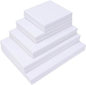 SUPVOX Stretched White Blank Canvas Artist Canvas Board Wood Painting Panel Boards for DIY Drawing 10 Pcs - Amazon.ae Price Tracker
