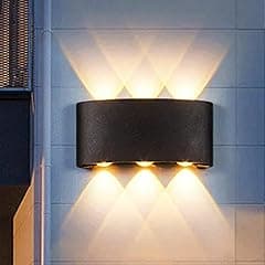 XZM Outdoor Wall Light,LED Square Up&Down Porch Lights 3000K Warm White Outdoor Modern Wall Sconce Aluminum Porch & Patio Lights Exterior Light Fixture For Garden Backyard Garage (6W Warm light) - Amazon.ae Price Tracker