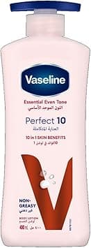 Vaseline Body Lotion Perfect 10, with AHA exfoliants for anti-aging and whitening, 400ml - Amazon.ae Price Tracker