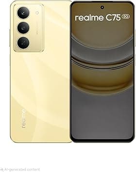Realme C75 5G Smartphone, 8GB RAM + 128GB Storage | 6.67" IPS LCD 120Hz Display | 32MP Rear & 8MP Front Camera | 6000mAh, 45W Fast Charging | Dual SIM, Android 15, Middle East Version (Gold) - Amazon.ae Price Tracker