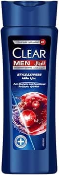 CLEAR 2in1 Shampoo & conditioner for men, anti dandruff shampoo, Style Express, 100% dandruff-free hair & nourished scalp, 200ml - Amazon.ae Price Tracker