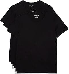 Lacoste Men's Essentials 3 Pack 100% Cotton Slim Fit V-Neck T-Shirts - Amazon.ae Price Tracker