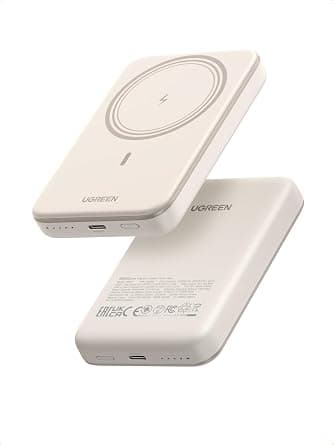 UGREEN Magsafe Power Bank 10000mAh, Wireless Portable Charger Fast Charging, Mobile Phone PD 20W Wired Charging for Samsung S25U, iPhone Magsafe Charger Battery Pack 7.5W for iPhone 17/16,White - Amazon.ae Price Tracker