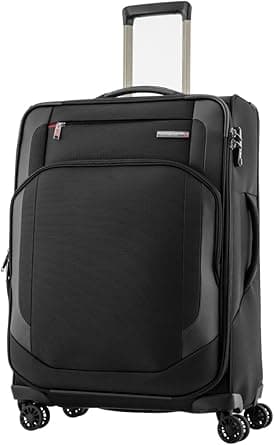Samsonite Hexel Suitcase, 4 Spinner Wheels, 100% Nylon, TSA Lock|Trifold Garment Bag|Shoe Bag|Expandable|Front Storage Compartment|Top Storage Pocket - 10 Years International Warranty - Amazon.ae Price Tracker